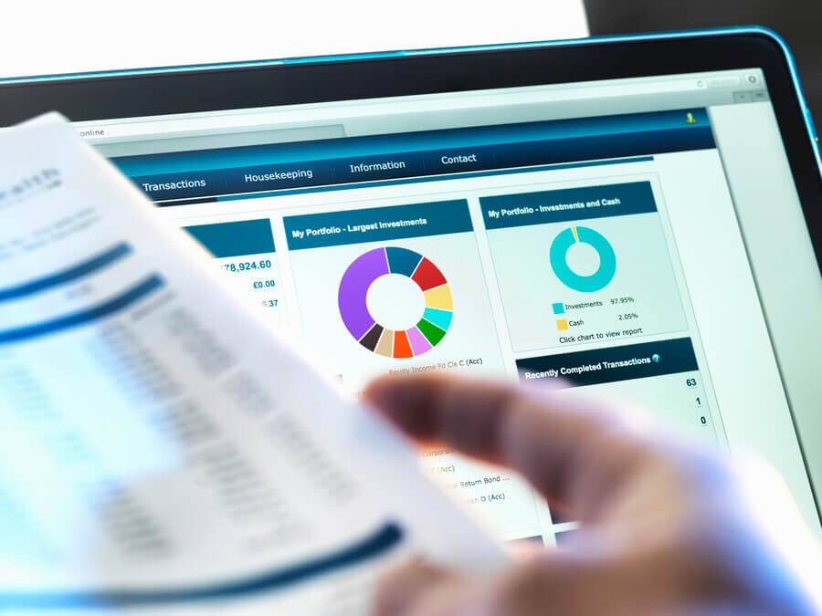 Recuperación de cartera relacion - Revisión de portafolio financiero en línea con gráficos e informes.